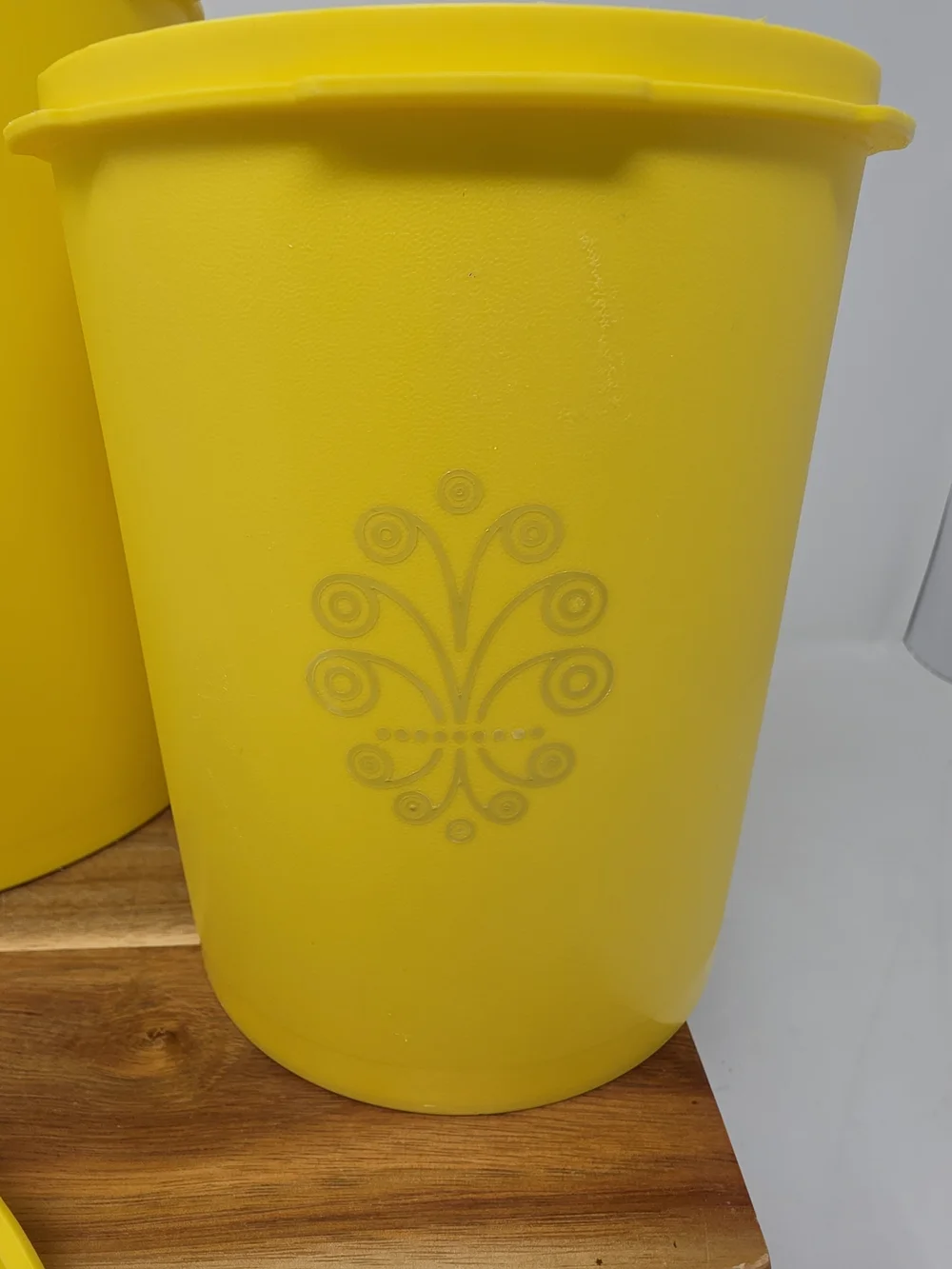 Tupperware Yellow Storage Canisters Set of 2